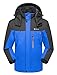 GEMYSE Men's Windproof Ski Jacket Warm Raincoats Snowboarding Hooded Parka With Multi-Pockets (Blue,Large)