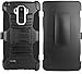 LG G Stylo Case, ATUS®Heavy Duty kickstand Holster Case with Swivel Belt Clip For LG G Stylo + Screen Protector and Stylus Pen (BLACK/BLACK)