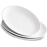 Magclay Porcelain Serving Platters, 12 Inch Large Serving Trays, Oval Serving Plates for Dessert Appetizers Meat/Entertaining/Party, Set of 3, White
