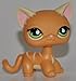 Shorthair Kitten #525 (Orange, Green Eyes, White Ears) - Littlest Pet Shop (Retired) Collector Toy - LPS Collectible Replacement Single Figure - Loose (OOP Out of Package & Print)