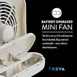 O2COOL Treva 5 Inch Battery Powered Fan Portable