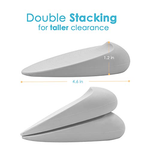 NADAMOO Rubber Door Stopper 4 Pack, Decorative Wall Protector Door Wedge Non Scratching Door Holder Prevents Door from Slamming Shut for Large & Small Door Gaps, Multi Door Surface