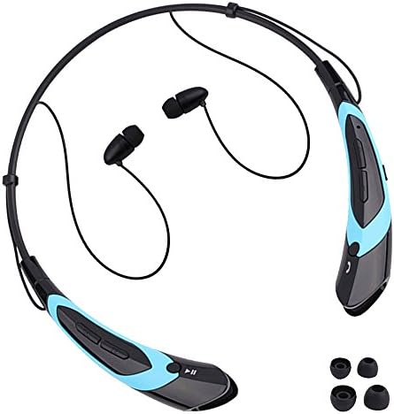 Bluetooth Headphones,Microcosm Wireless Bluetooth Earbuds Headset with Mic Noise Cancelling Sweatproof Hands-free for Running Gym Exercise (Blue-H7)