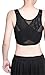 Breathable Super Flat Les Lesbian Compression 3 Rows Central Clasp Chest Binders (Small, Black)