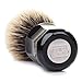 Thater 4125 Finest 2-Band Silvertip Shaving Brush - Black (KNOT: BULB)