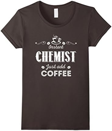 Women's Instant Chemist Just Add Coffee T-shirt Large Asphalt