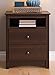 Prepac Fremont 2 Drawer Nightstand with Open Shelf, Espresso, Tall primary