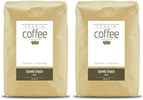Teasia Coffee, Uganda Bugisu, 2-Pack, Single Origin, Green Unroasted Whole Coffee Beans, 5-Pound Bag