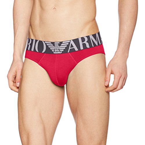 Emporio armani men s standard mega logo brief, cyclamen…