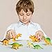 Coogam 18PCS Realistic Mini Dinosaur Figures Toy Play Set Assorted Plastic Small Dino Cake Toppers Birthday Decoration Figurines Party Favors Gift for Kids