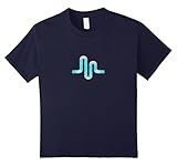 Kids sea musical.ly T-shirt (Fitted Cut) 10 Navy