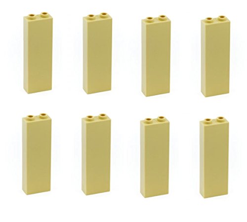 Lego Parts: Brick 1 x 2 x 5 (PACK of 8 - Tan)