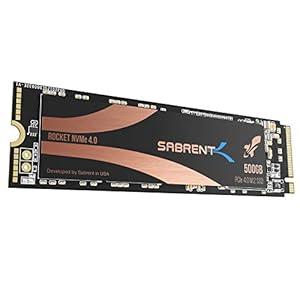 SABRENT 500GB Rocket NVMe PCIe 4.0 M.2 2280 Interne SSD Solid State Schijf met Maximale Prestaties (SB-ROCKET-NVMe4-500)