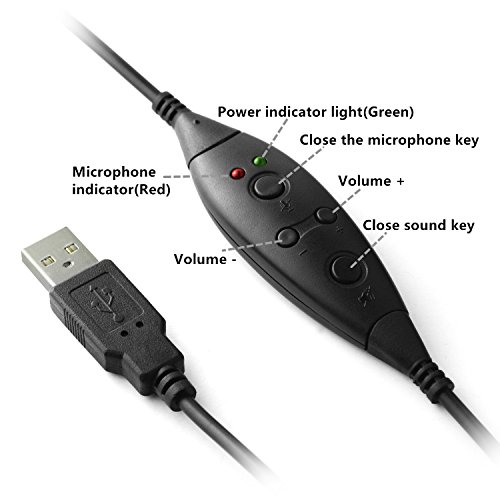 image for USB Wired Gaming Headsets, JAMSWALL Gaming Headphones with Noise-cance
