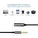 Dual Headphone Splitter and Headset Adapter, MAONO 3.5mm Jack Audio Stereo Cable Male to 2 Female Y Splitter for iPhone, Android, Smartphone, Laptop, MP3 Player (AU 500 Audio Cable)