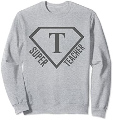 Unisex Cool Teaching Sweatshirt Funny Superhero Tee Medium Heather Grey