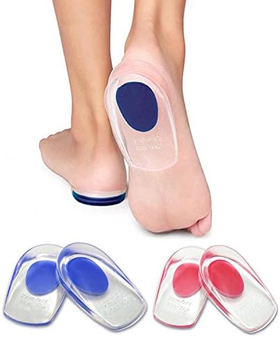 Waytnis Silicone Gel Heel Cups - Shoe Inserts for Plantar Fasciitis, Sore Heel Pain, Bone Spur &amp; Achilles Pain - Pad &amp; Shock Absorbing Support