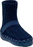 Konfetti Navy Cable Knit Swedish Moccasin