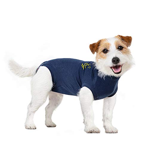MPS Medical Pet Shirt Dog, Surgery Recovery Suit, Blue, Small