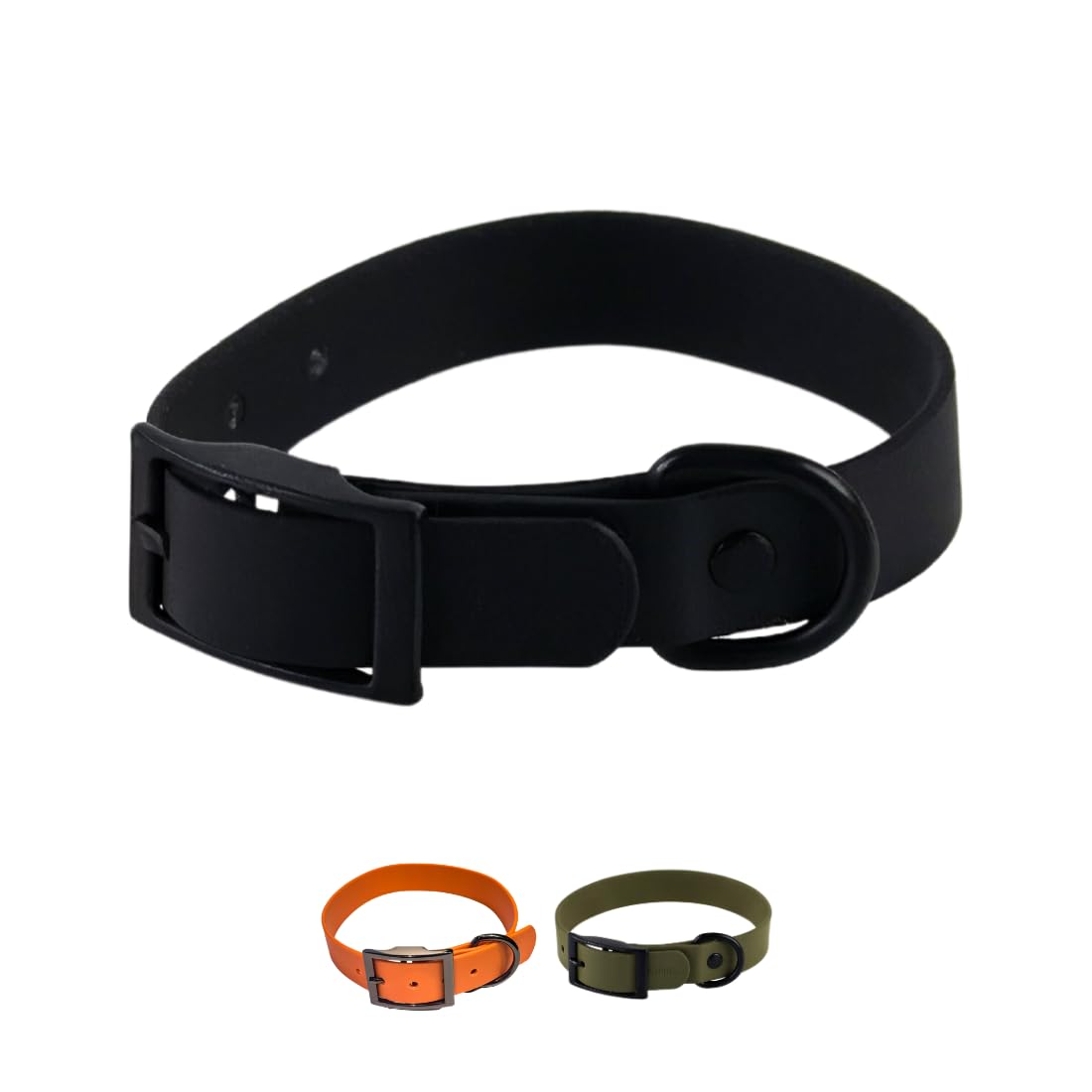 Sniffls® Premium Dog Collar Black - Medium Dogs (M) - Adjustable, Water-Repellent, Lightweight, Dur