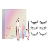 Magnetic Eyeliner Eyelashes Kit, Lanic Waterproof Long Lasting Eyeliner False Eyelashes Magnetic Eyeliner For Women,Girl, Natural Look Reusable Eyelas Magnetic False Eyelashes,M3 Eyelashes 3 Pairs