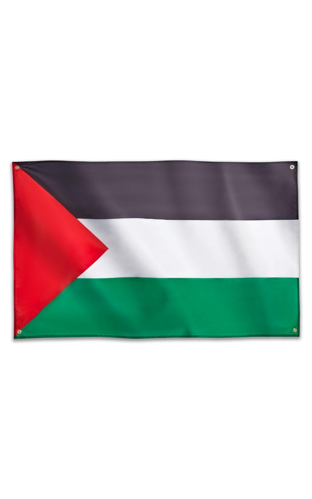 Runesol Palestine Flag, 91x152cm, (3ft x 5ft) Palestinian Banner, 4 Grommets, Eyelet in Every Corner, Solidarity Day, Premium Flags, Inside, Outside, Vivid Colours — image 1