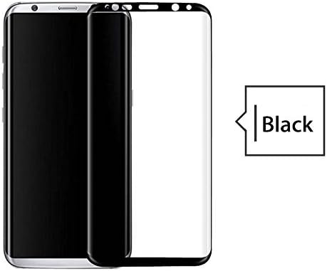 Dahaoguo Galaxy S8 plus Screen Protection Tempered Film 9H Hardness For Samsung Galaxy S8Plus glass screen protector, 3D Curved Edge Touch, Ultra Clear, Anti-Foam (Black)