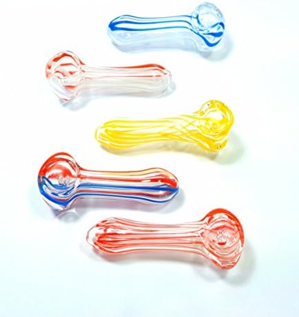 Five Pack Pipes* (x5) Assorted Color Glass Peanuts