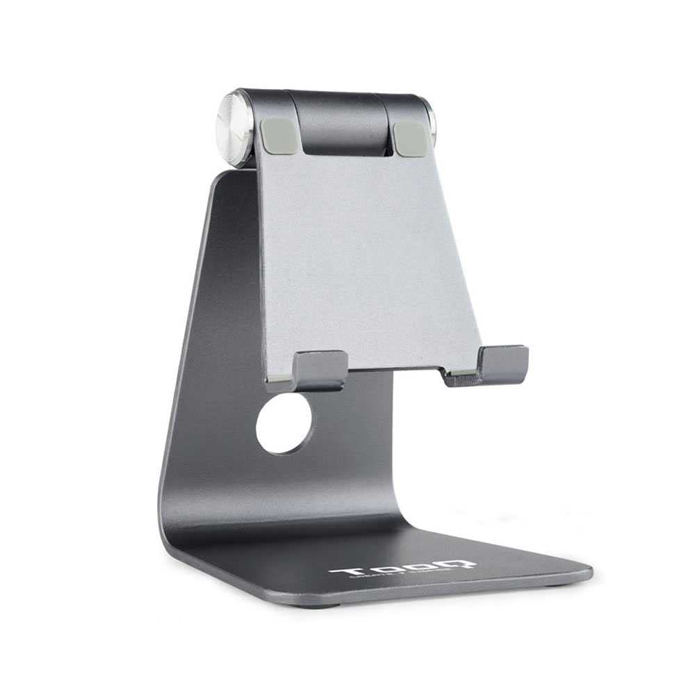 Tooq PH0001-G Adjustable Tilt Table Mount for Smartphone/iPhone/iPad/Tablet, Aluminium Dark Grey