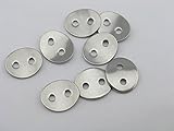 KONMAY 20pcs 2.3mm Holes Stainless Steel Button For Wrap Bracelet Fits 1.5mm or 2.0mm Leather