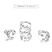 Stackable Rings for Teen Girls Jiayit 5pcs Stack RingsFlower Rhinestone Joint Rings Knuckle Nail Ring Set (Silver)