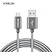 V0MEL0N 2-Pack Micro USB Charging Cable (6 Feet), High Speed Data Cable Durable Nylon Fiber Braided Cable Cord for Samsung Galaxy, Nexus, LG, Motorola, Android Smartphones and More