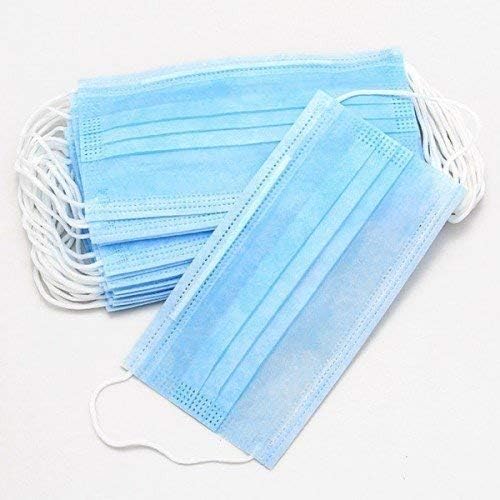 Satisfyshop Non Woven Elastic Ear-Loop Disposable Face Mask, 100 Pieces