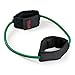 SPRI Xercuff Leg Resistance Band Exercise Cord with Non-Slip Padded Ankle Cuffs, Green, Light