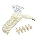 Finnhomy Sturdy 50 Pack Non-Slip Shirt and Dress Clothes Hangers Heavy Duty Slim-Line Velvet Hanger Beige with 10 Free Finger Clips
