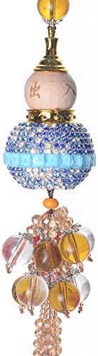 Tooban Car Ornament Gourd with Diamond Home Decoration Hanging Car Interior Pendant Blue