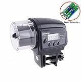 Automatic Fish Feeder, PYRUS Aquarium Automatic Fish Food Tank Feeder Timer with LCD 4 Feeding Times ( Two Free Batteries)