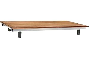 SEACHROME 27 inch Bridgeport Removable Portable Tub Seat, Natural Teak Wood