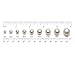 14K Yellow Gold 8.0-9.0mm White Cultured Freshwater Pearl Stud Earrings