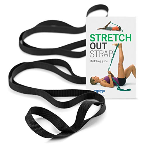 OPTP The Original Stretch Out Strap XL with Exercise Book Yoga Strap for Physical Therapy | Stretch Hamstrings, Calves, Shoulders and More