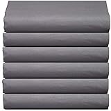 (6-Pack) Luxury Fitted Sheets! Premium Hotel Quality Elegant Comfort Wrinkle-Free 1500 Thread Count Egyptian Quality 6-Pack Fitted Sheet with Storage Pockets on Sides, Twin/Twin XL Size, Gray