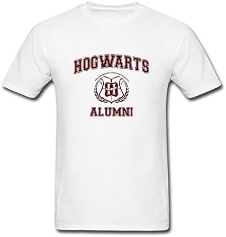 Hillet Men's HOGWARTS ALUMNI Cotton Graphic T-Shirt White Size XXXL