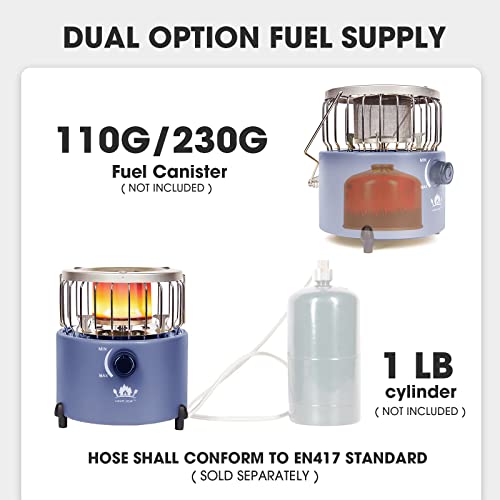 Campy Gear Chubby 2 in 1 Portable Propane Heater & Stove, Outdoor