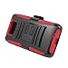 Cover-U® Motorola Droid Maxx XT1080M Extreme Rugged Dual Layer Kickstand Combo Case with Belt clip Holster Red/Black Included [Free Premium Screen Guard + Free Cover U (TM) Stylus Pen + Anti-Dust Plug]