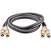 Seismic Audio SAPRCA3-BK Premium Black 3 Foot Dual RCA Male to Dual RCA Male Audio Patch Cable