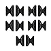 NUOLUX Nose Pads 5 Pairs 1.8MM Non-slip Silicone Nose Cushions for Eyeglasses (Black)