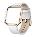 SWEES Leather Bands Compatible with Fitbit Blaze Smart Watch, Genuine Leather Replacement Band with Metal Frame Small & Large for Women Men, Champagne Gold, Rose Gold, Black, Brown, White, Grey, Beige
