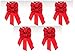Pack of 10 Christmas Red Velvet Bows 9-inch X 16-inch By Blue Green Novelty