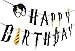 JAGGER M [Upgraded] Harry Potter Party Supplies – Happy Birthday Banner Felt Garland Party Decoration, Black