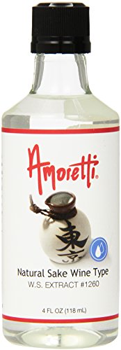 Amoretti Natural Sake Wine Type Extract, 4 Fluid Ounce